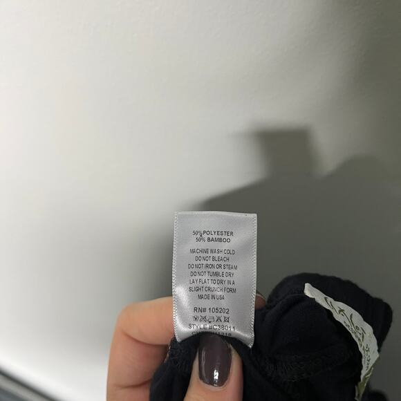 Chalet et Ceci Women's Pants Size XL Black Poly Bamboo Minimalist Made in USA - Picture 8 of 9